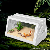 1Pc Reptile Pet Breeding Box Gecko Scorpion Lizard Snake Hermit Crab Horned Frog Beetle Acrylic Landscaping Ecological Tank