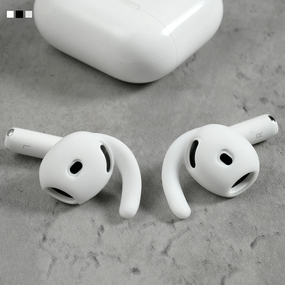 Silicone Ear Tips for Apple Airpods4 True Wireless Earbuds Eartips Airpods 4 TWS Earhook headphones Tips Anti-drop Hooks.