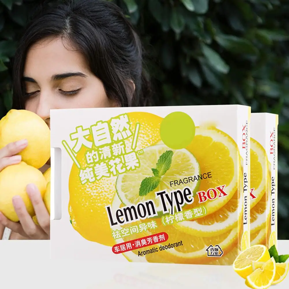 

Car Solid Perfume Air Freshener Car Balm Deodorizing Scent Aromatherapy Long-Lasting EWW Fragrance Lemon N O2F0