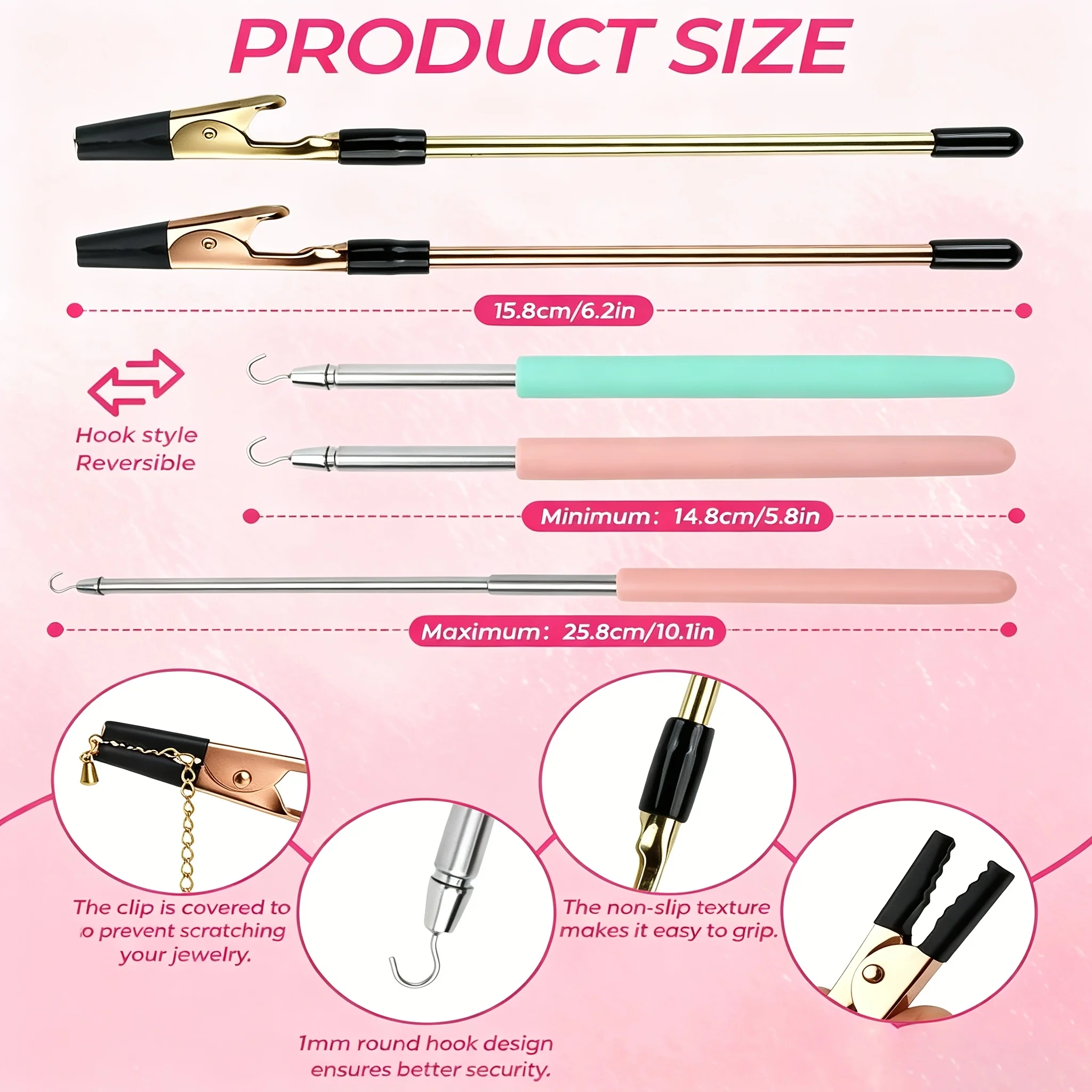 Easy Install Bracelet Fasteners Tool,Release Hand Bracelet Helpers,Jewelry Assistance Fastener Tool for Bracelet Linking Tool