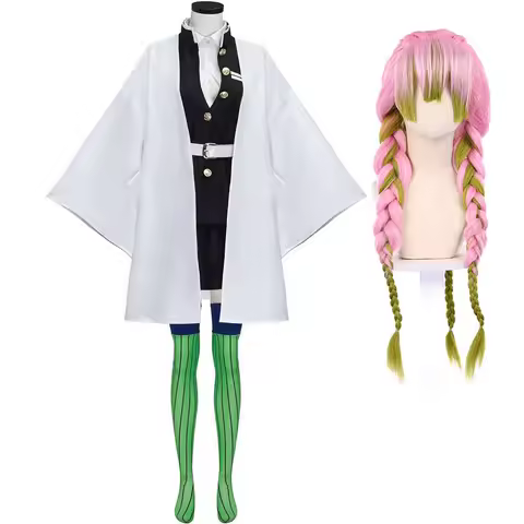Halloween Anime TKanroji Mitsuri Cosplay Costume with Wig