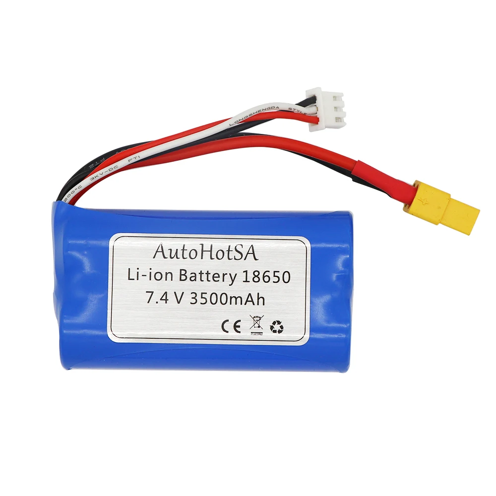 7.4V 3500mAh 18650 Lipo battery XT60 PLUG for Henglong 3818 3819 3838 3839 3889 3898 3899 3908 3918 3938 3939 tanks spare parts