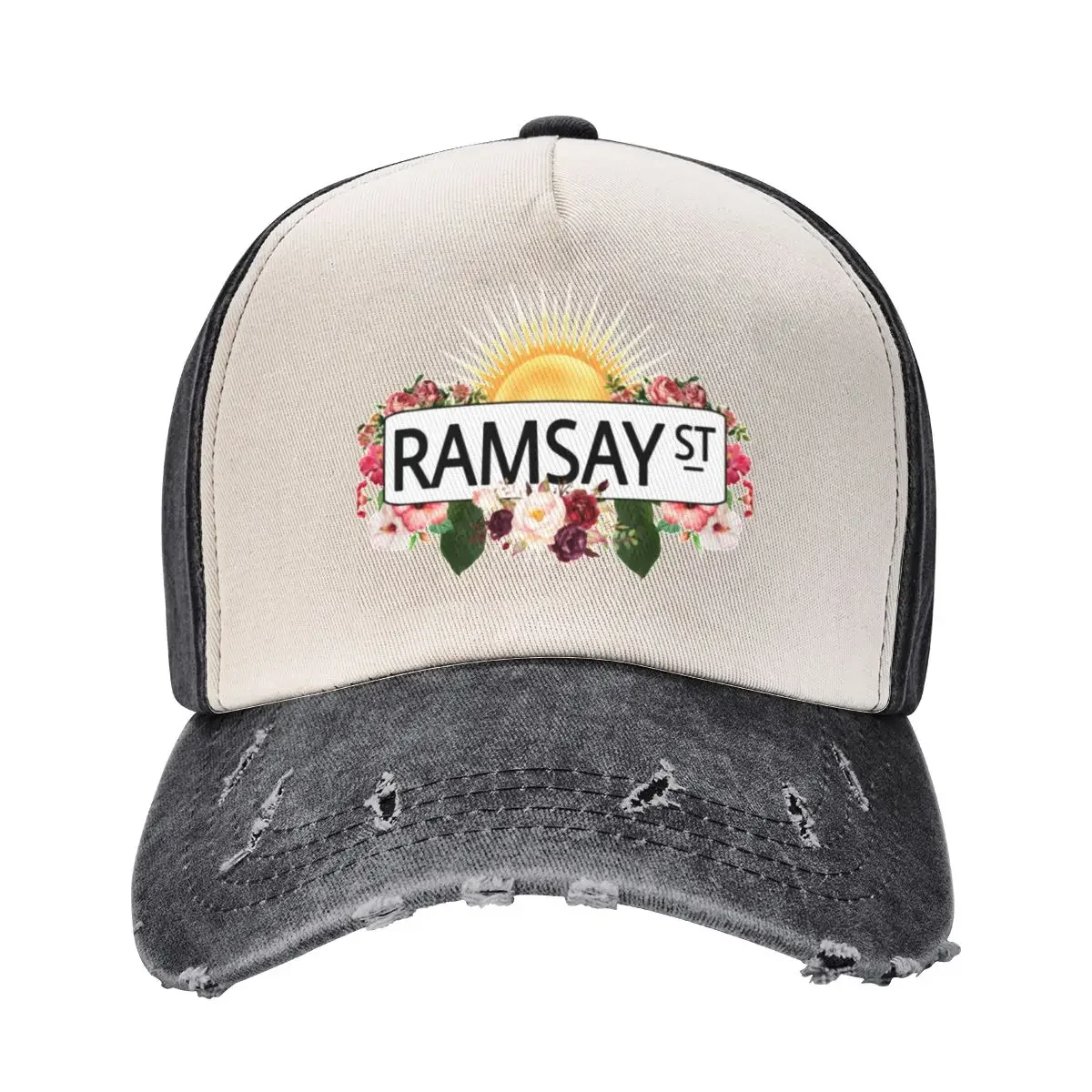 

Floral Ramsay Street Sign - Neighbours Baseball Cap Snap Back Hat custom caps funny hat Women Hats Men's