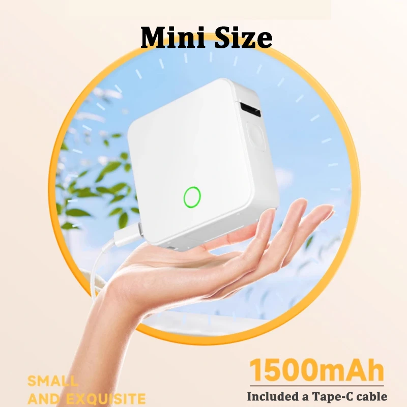 Holyhah P0 Wireless Label Printer Portable Pocket Label Printer Bluetooth Thermal Label Maker Fast Printing Home Use Office