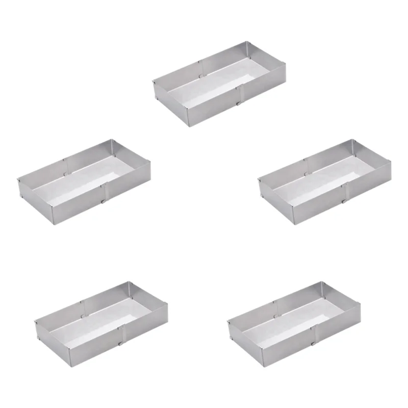 

-A61K Adjustable Stainless Steel Cake Square Mold 15-28Cm Chocolate Mousse Circle Baking Accessories