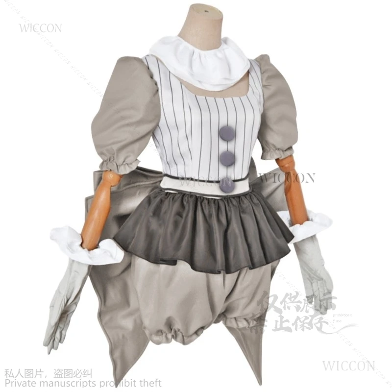 2024 novo anime cos palhaço penny halloween meninas sábio horror lolita vestir-se feminino fantasia vestido carnaval festa conjunto completo dos desenhos animados