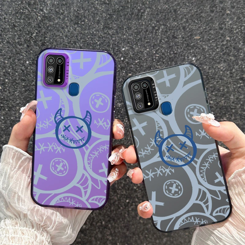 Fasion Luxury Laser Case for Samsung A02 A03 CORE A03S A05 A14 A20S A21S A22 A23 A31 A33 A53 4G 5G Cover Coque Little Monsters