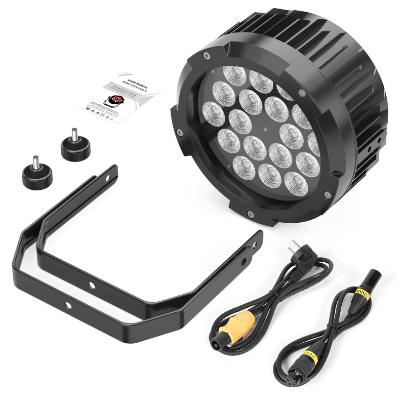 4Pcs 18X10W IP65 Waterproof Par Light RGBW UV Outdoor Stage Light with Flight Case for Disco Party Bar view 6