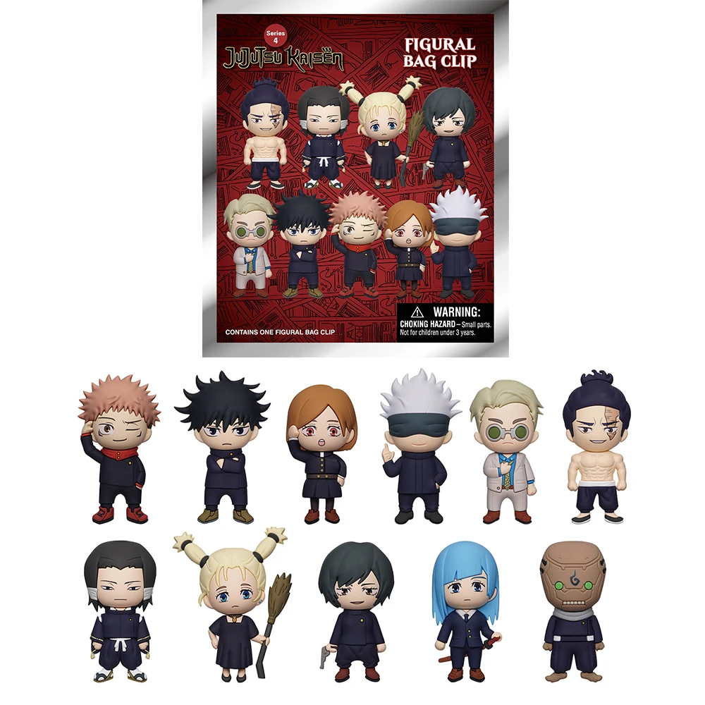 Jujutsu Kaisen 3D PVC Tasclip Sleutelhanger Blind Bag Mystery Box Anime Chibi Cartoon Poppenhanger Rugzak Charm Cadeau Serie 1/2/3/4