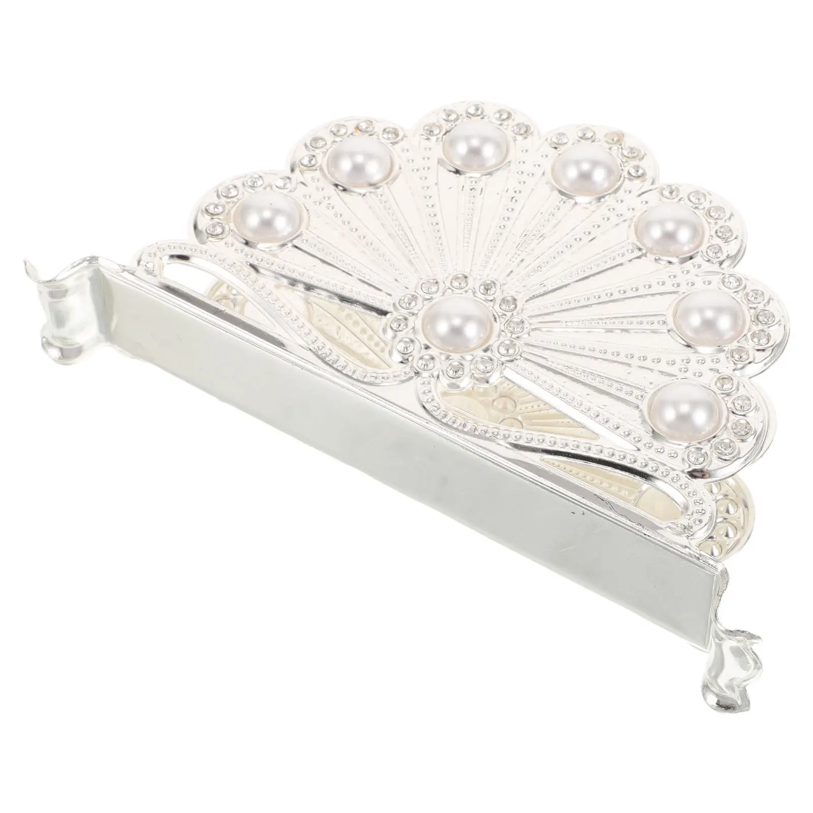 European Fake Pearl Napkin Holder Vertical Iron Paper Napkin Dispenser Space Saving Stylish Table Organizer for Kitchen Dining