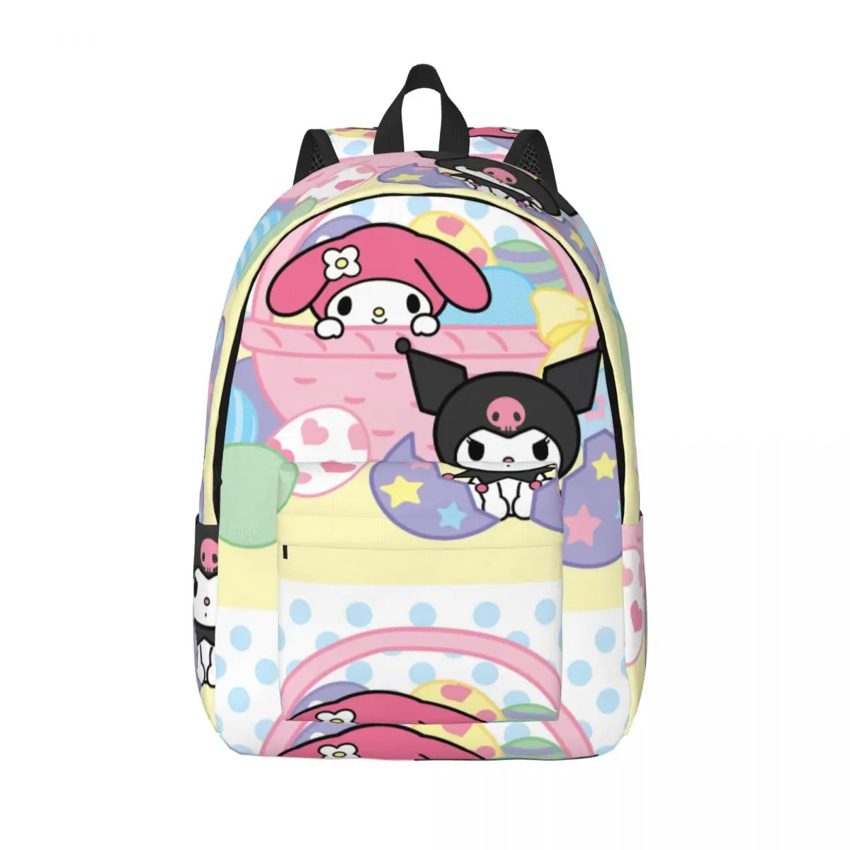 Mochila Kawaii Kuromi Sanrio Anime para hombres y mujeres, bolso de hombro deportivo para computadora portátil, mochila de viaje para estudiantes, senderismo, melodía