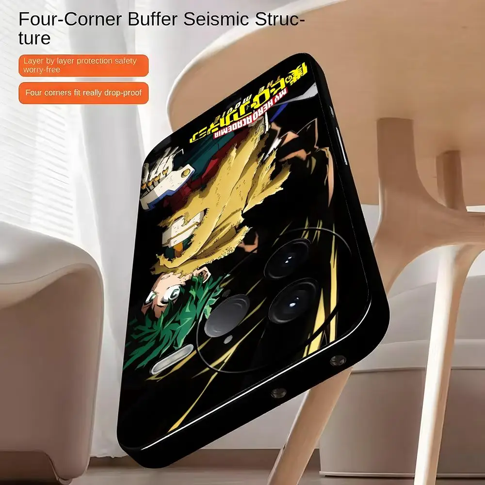 Deku My Hero Academia Phone Case For Xiaomi POCO M7 M6 M5 X7 X6 X5 F7 F6 F5 Soft Black Pro 5G Phone Cover