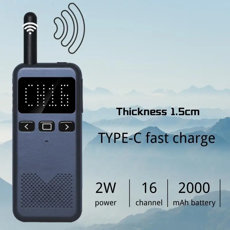 Ruyage-Q3 Walkie Talkie, Mobile Phone, Two Way Radio, Uhf Transceiver, Wireless Communication Device, Mini Radio, 2 Pcs