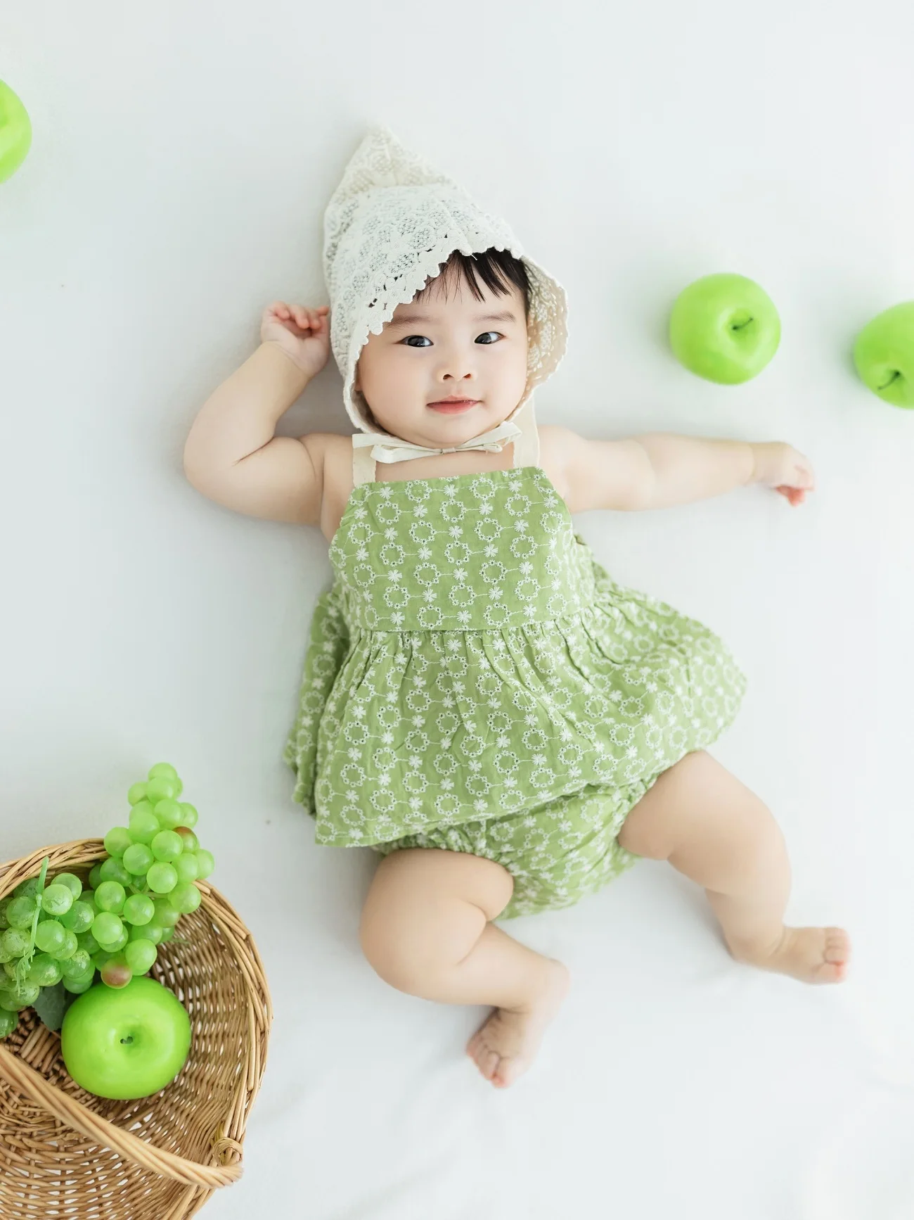 

New Baby Hundred Day Photo Clothing Baby New Years Eve Photo Clothing Studio Girl Fruit Theme Shooting Prop 아기 코스프레