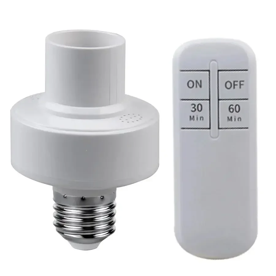 

Wireless RF Remote Control Lamp Holder Timer 433MHz Switch LED Light Bulb Socket E27 Long Distance 85-265V for Downlight Pendant