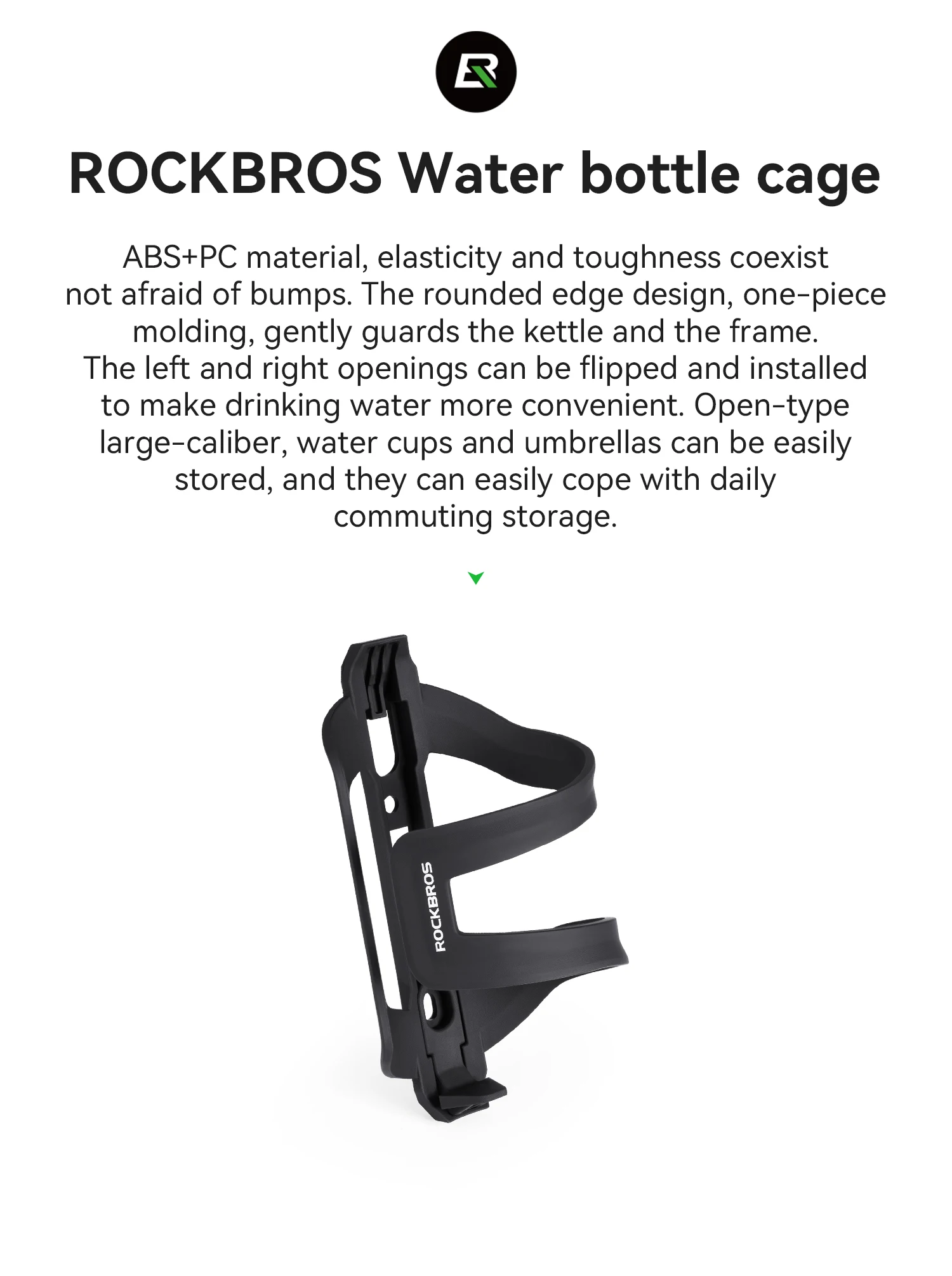 ROCKBROS Seitenöffnungs-Fahrradflaschenhalter Links Rechts Konvertierbar Leichter Einfach zu Installierender Flaschenhalter – Detail 2