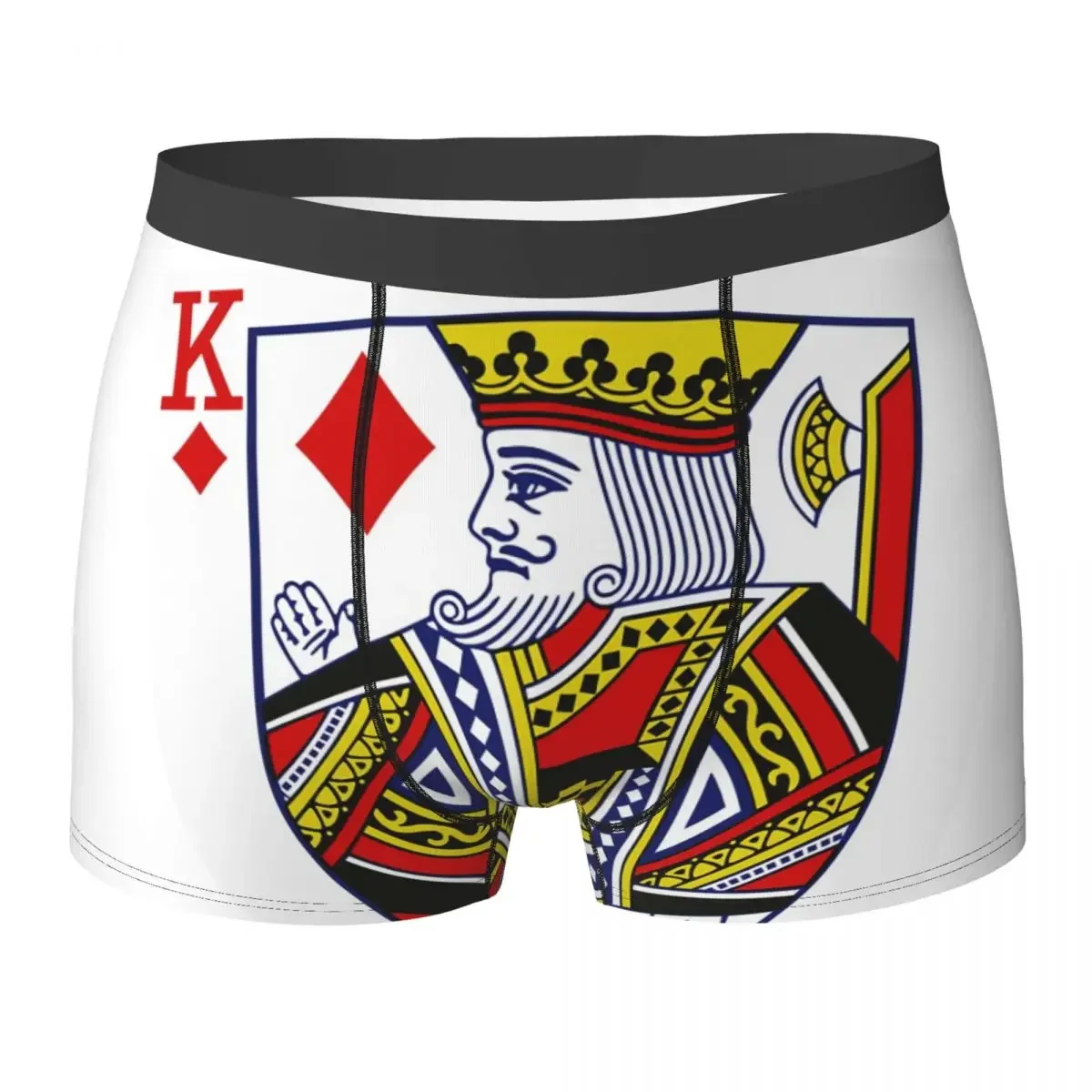 Mutande per carte da gioco King Of Diamonds mutandine traspiranti intimo maschile pantaloncini stampati slip Boxer