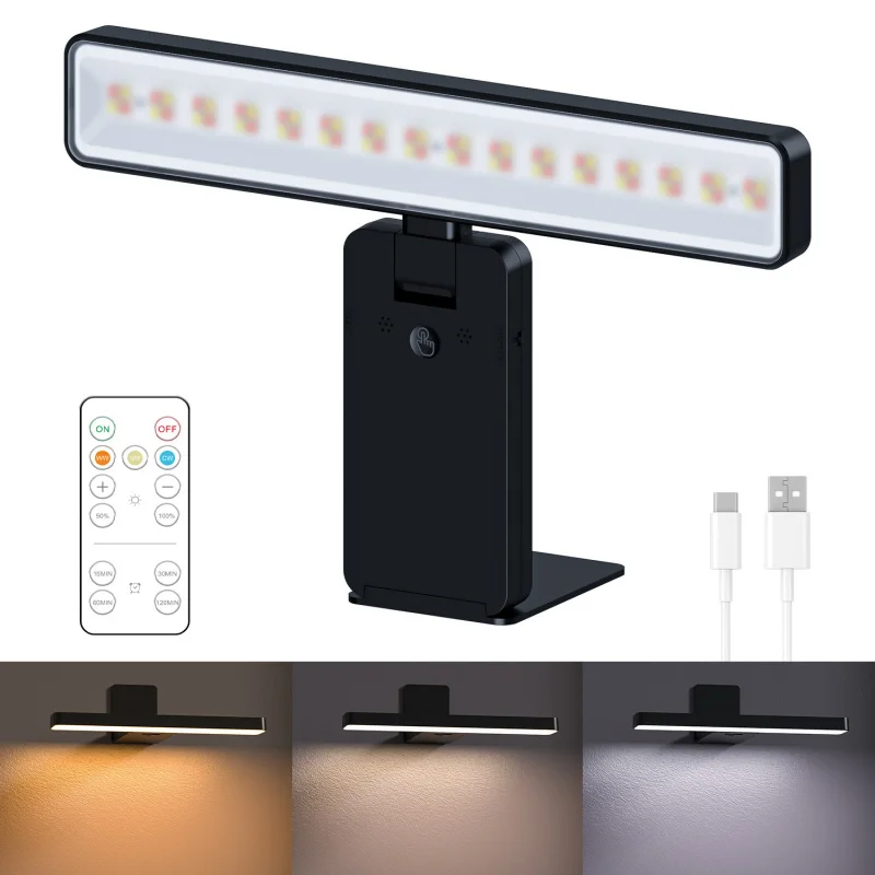 UDDALight Ultra-Thin Wall Lamp, 3-Color Dimmable Rechargeable Picture Light with Remote, Control Art Display