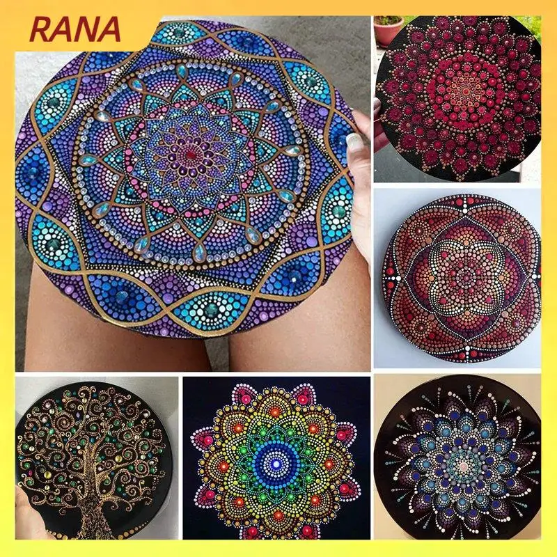 RANA Mandala Dotting Tools Set For Painting Rocks,Painting Rocks Dot Kit,Acrylic Stick,Point Drill Tool,Stencil DIY Wall Art