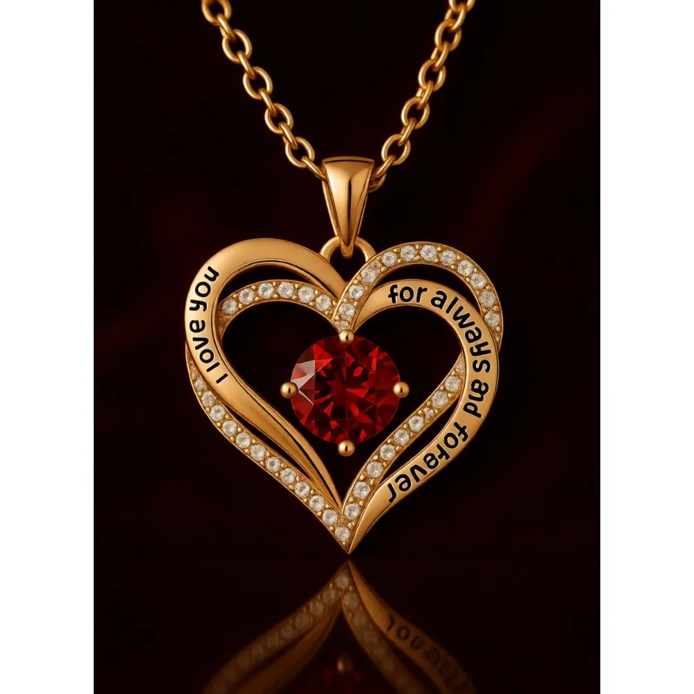 

Ожерелье с подвеской в ​​форме сердца Forever Love, подарок для женщин, мамы, жены