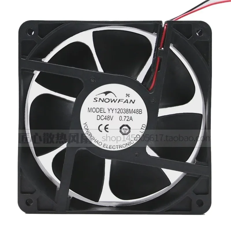 New Original SNOWFAN 12CM YY12038M48B 48V 0.72A Double Ball Cooling Fan for Electronics