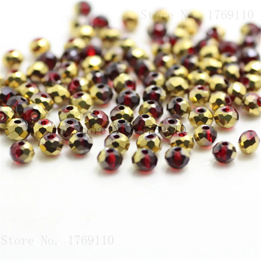 Isywaka Milky White Color 3*4mm 125pcs Rondelle  Austria faceted Crystal Glass Beads Loose Spacer Round Beads for Jewelry Making