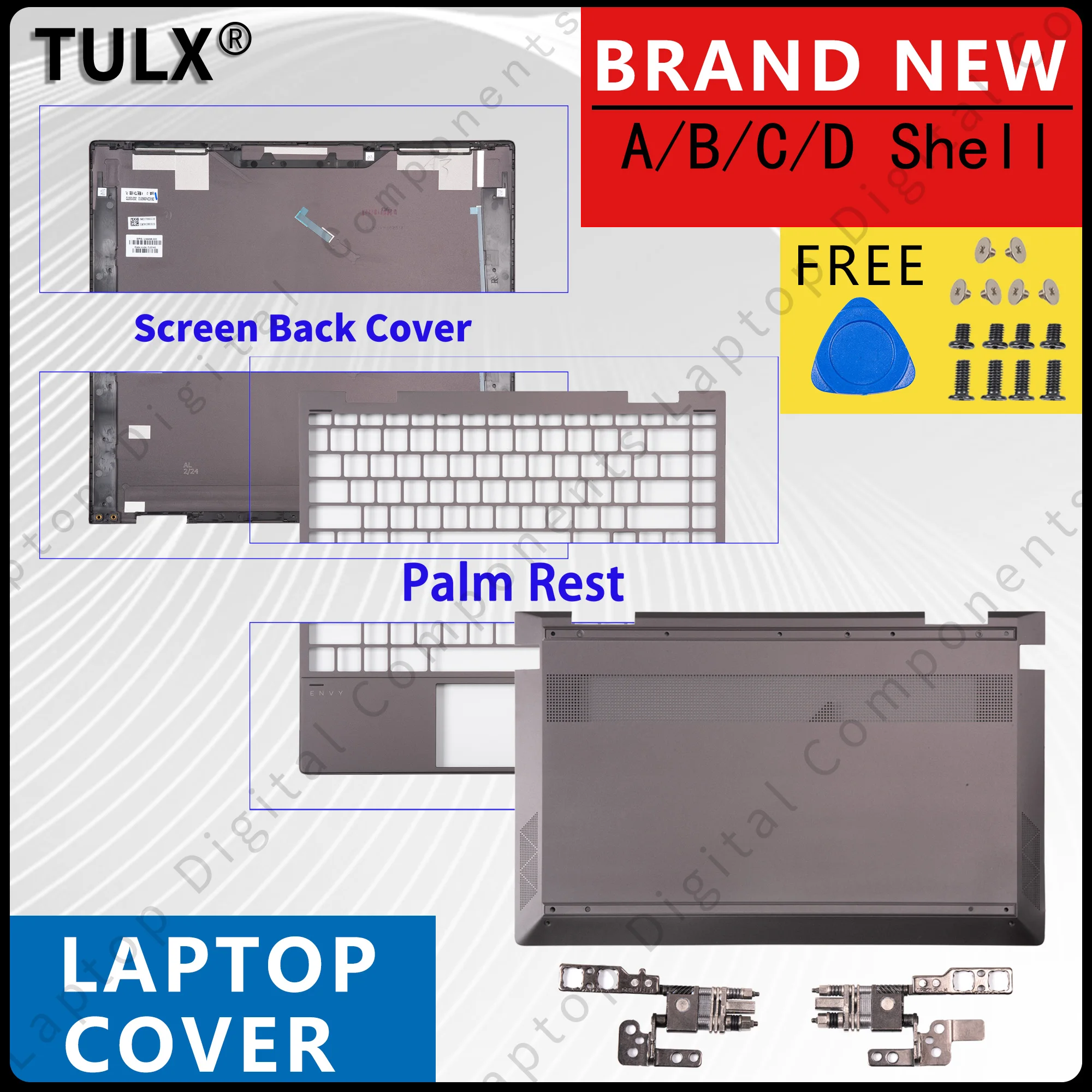 

Новые чехлы для ENVY X360 13-AY TPN-C147 Задняя крышка ЖК-дисплея L94498-001 Верхняя нижняя крышка подставки для рук с ЖК-дисплеем L94514 Коричневый
