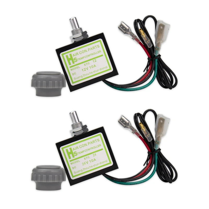 DC 12V / 24V 10A Thermostat Temperature Rotary Switch with Sensor for Auto A/C Air Conditioner Evaporator Switch for A/C parts