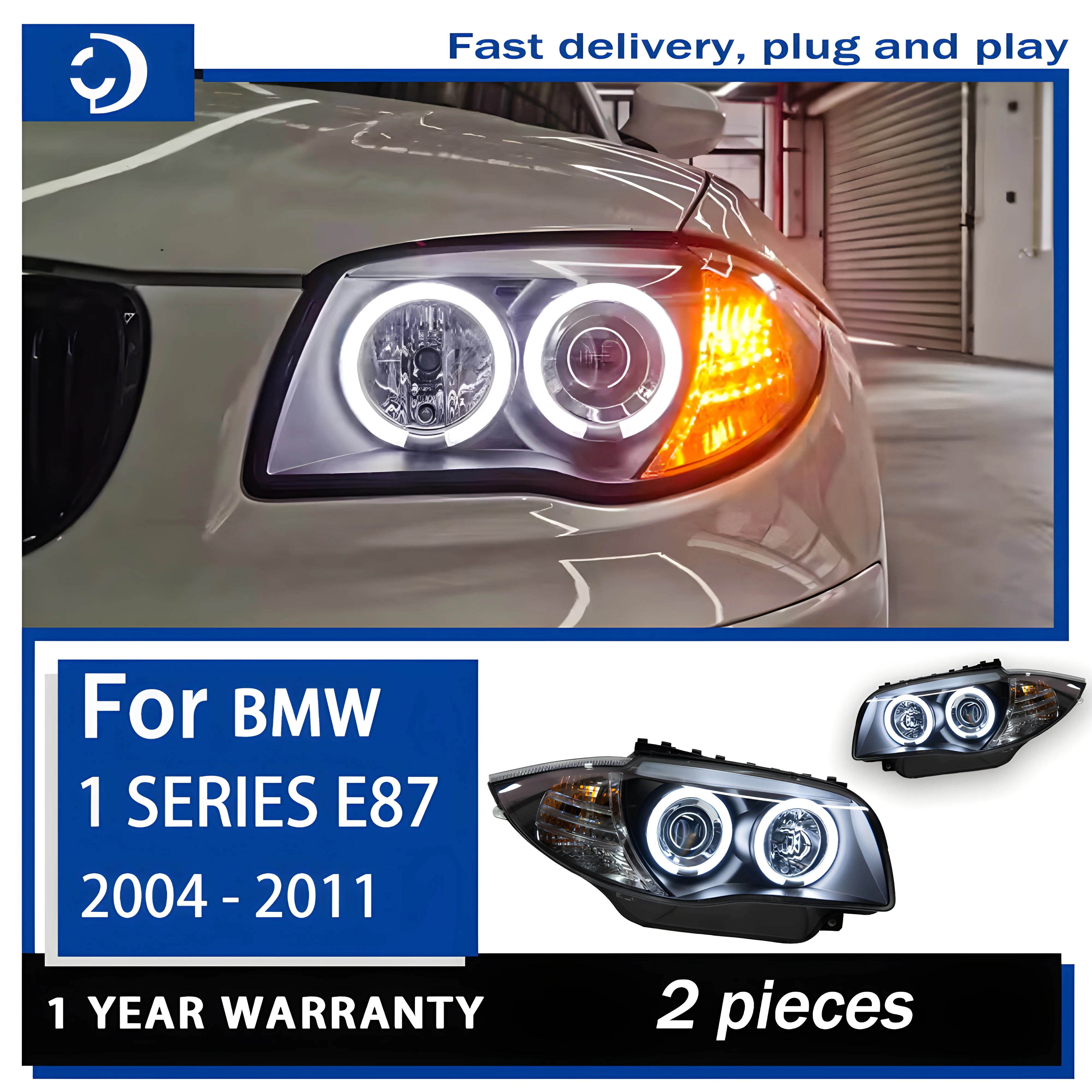 Car Styling Headlights for BMW E87 1 Series  LED Headlight 2004-2011 Head Lamp DRL Signal Projector Lens