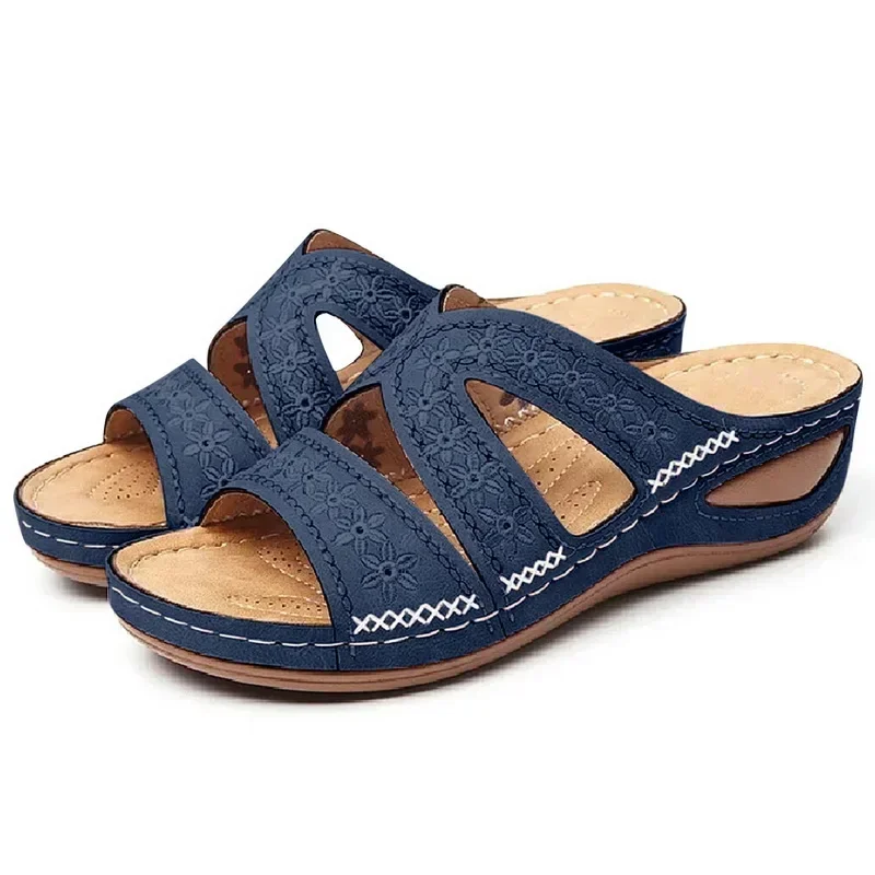 Sommer 2026 Damen-Sandalen mit offenen Zehen, Retro Rutschfeste Leder-Freizeitsandalen, Modische Vielseitige Damensandalen – Detail 27