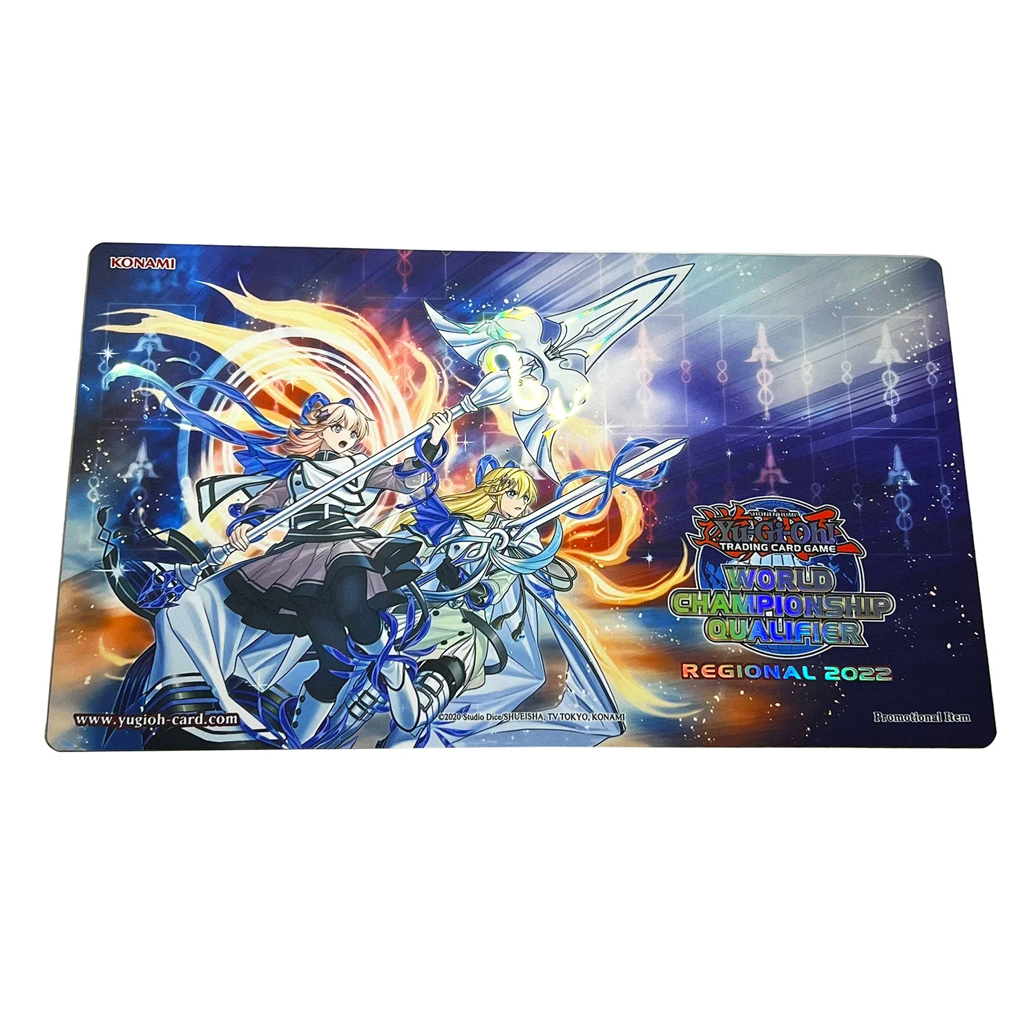 

2mm No-Stitched Edge YGO DIY Exorcist Sophia Michaelis Foil Holographic Shinny Holo Playmat Yu-Gi-Oh Game MatPad Storage Bag