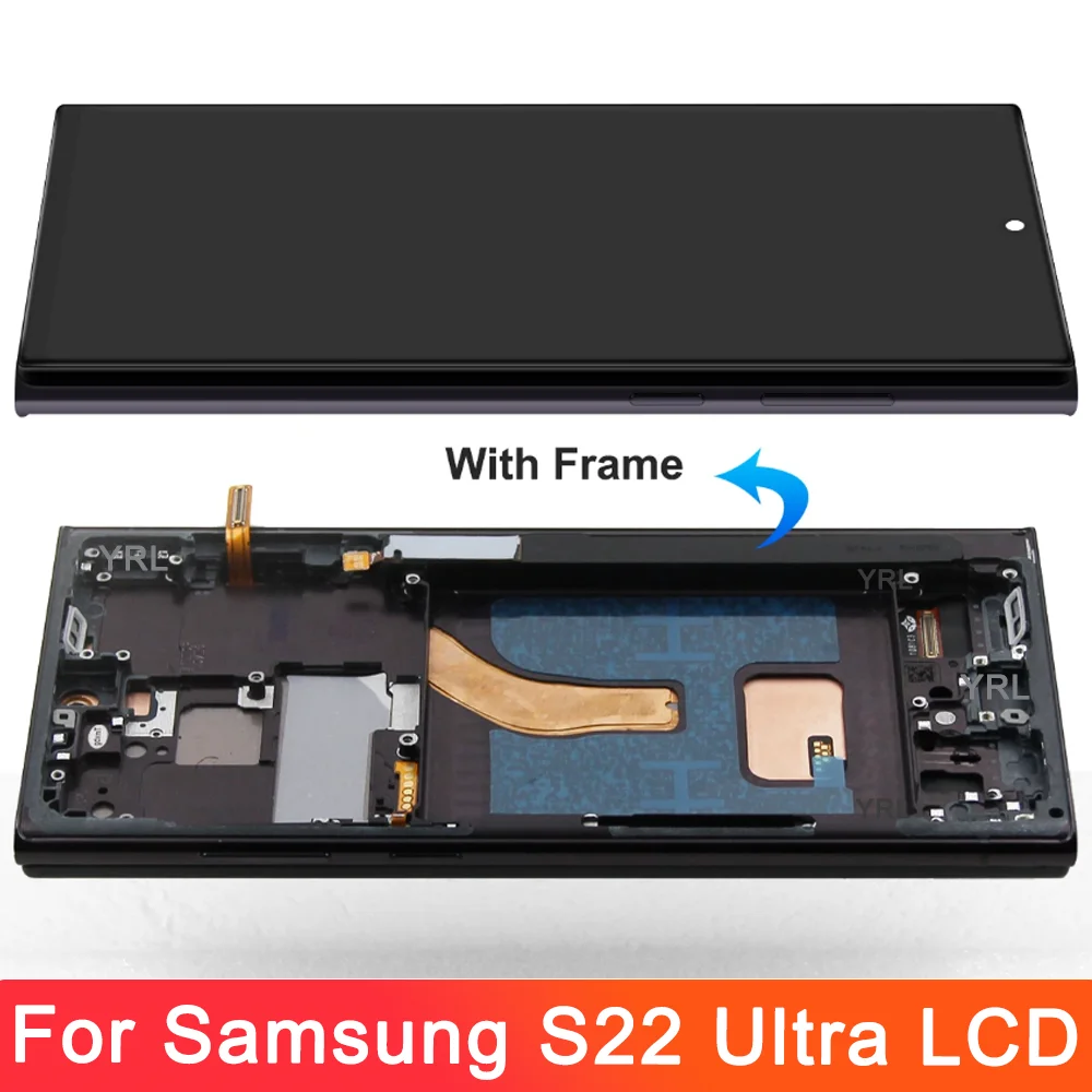 Tested For Samsung S22 Ultra 5G S908 S908B S908U LCD Touch Screen Digitizer For samsung S22 Ultra 5G LCD Display