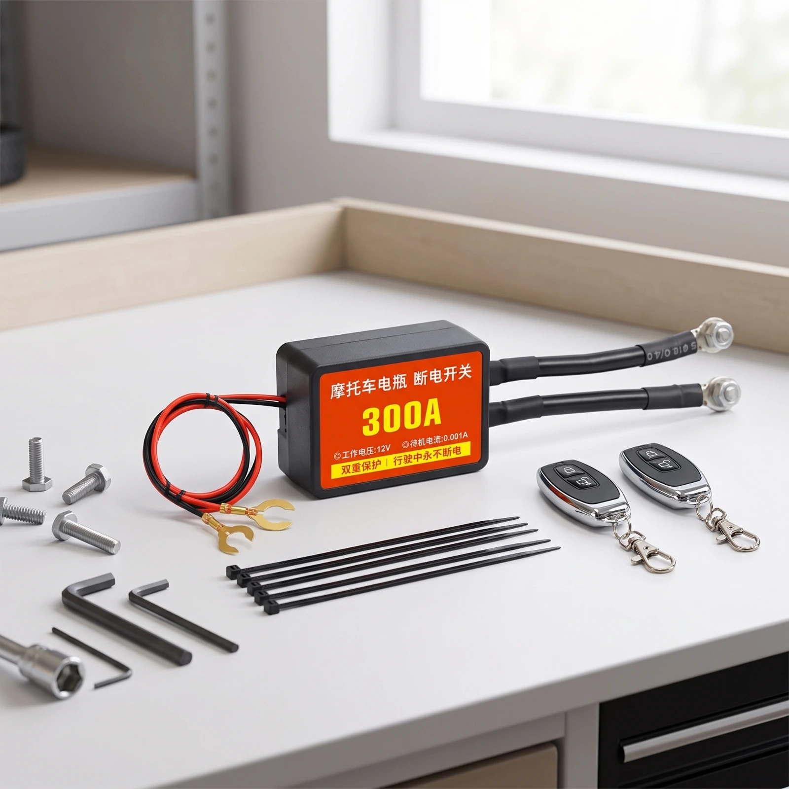 Motorcycle Battery Disconnect Switch Copper-Core Battery Disconnect Switch with Circular Terminal Terminals Compact Good
