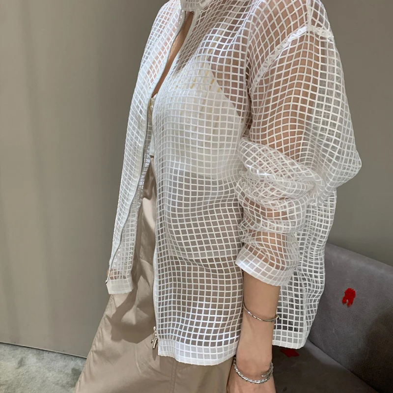 

Summer 2025 Women's Casual Faionable Loose Lightweight Sun Protection Jaet Heavy Industry Outerwear T-irt Other Material