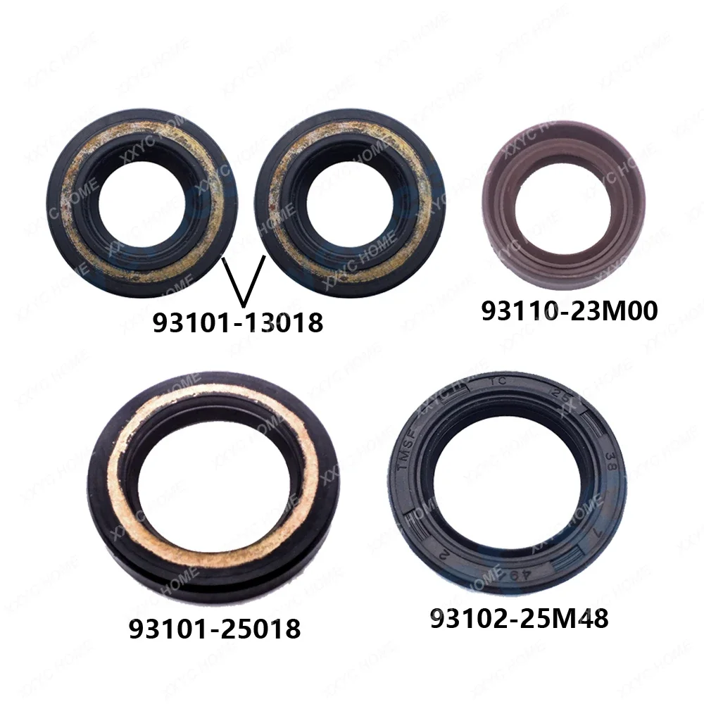 

Crankshaft Oil Seal Kit for 9.9HP 15HP Outboard Engine 9.9FMH, 15FMH 93101-25018, 93102-25M48, 93101-13018, 93110-23M00
