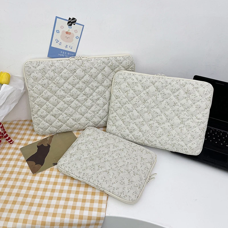 Torba na laptopa Ins Korean Floral Dtyle Shockproof Storage Bag Tablet Liner Bag For 11 13 15 Inches For Ipad Macbook Huawei Lenovo