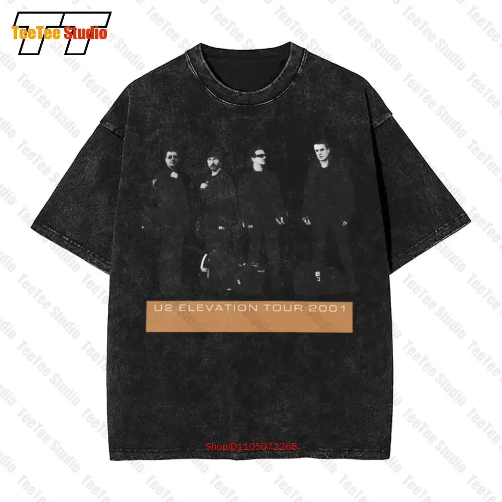 U2 Elevation Tour 2001 Vintage Oversized T-Shirt Rock Band OUA6