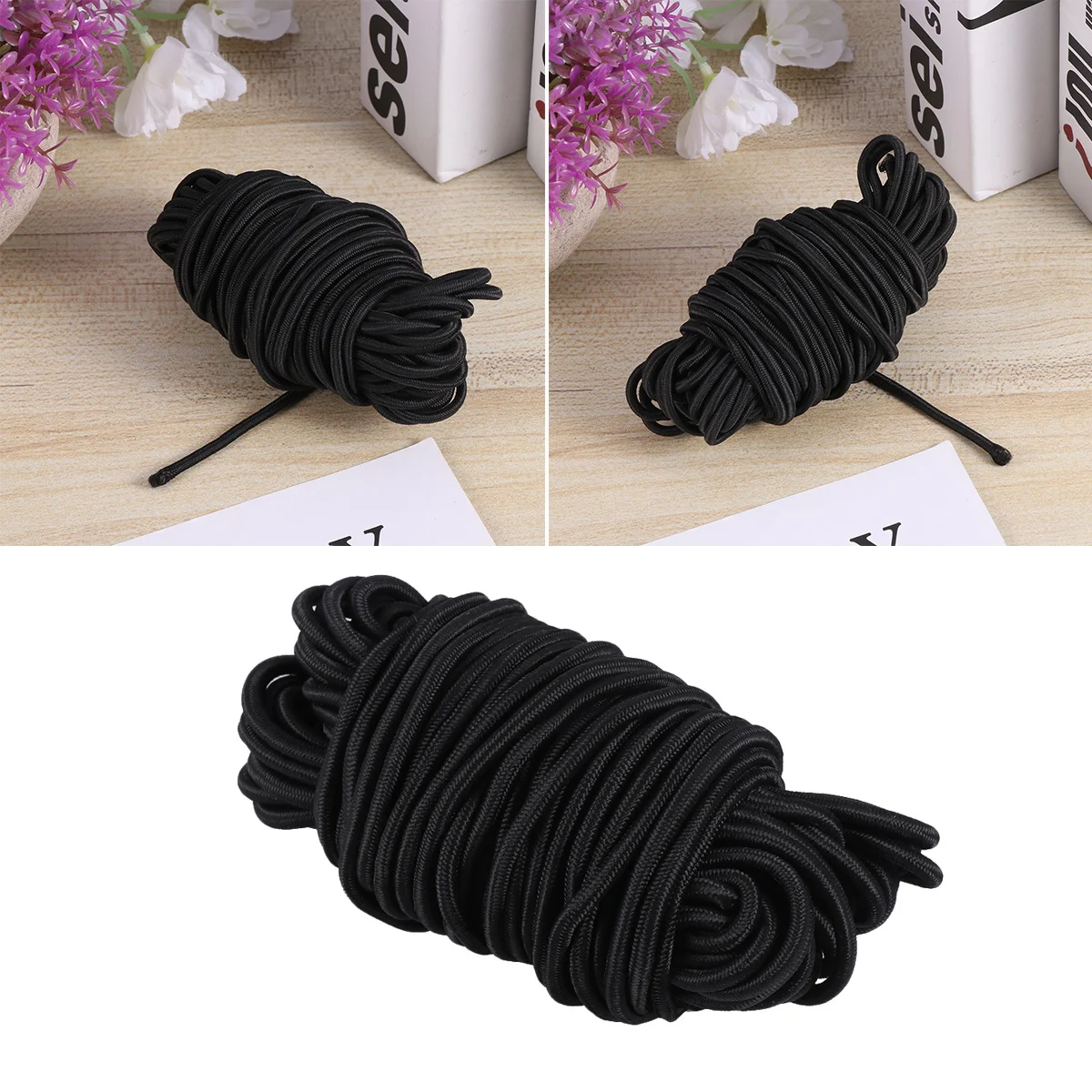 

1Pcs Elastic Cord Versatile Stretch Rope for Jewelry Bracelets Bags Fixing Transport Elastic String Black