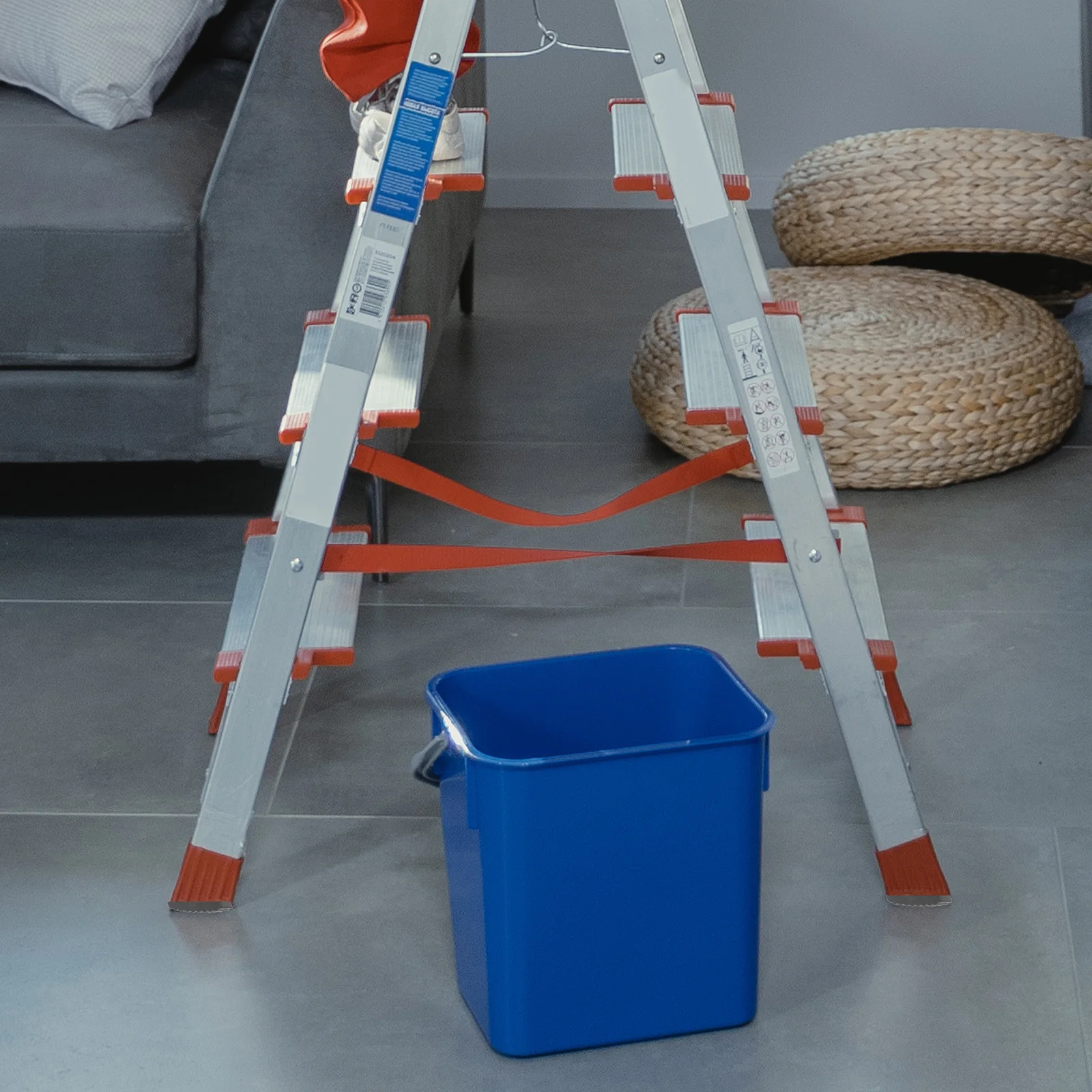 

2 Pcs Anti-slip Ladder Feet Pads Durable Floor Protector Non-slip Rubber Tips Ladder Covers Construction Accessories