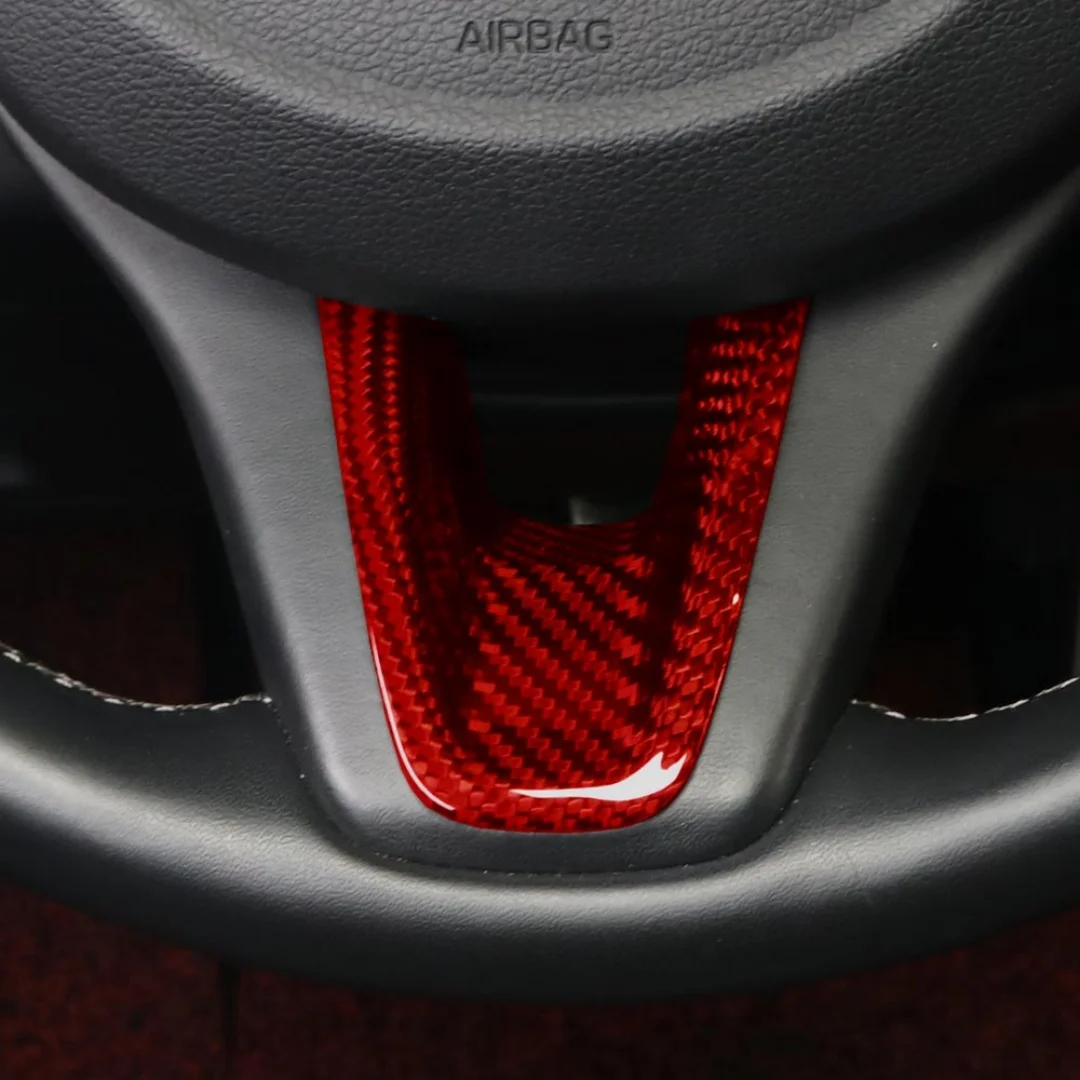 

Automobile Real Carbon fiber Style Steering Wheel Button Cover Frame ABS Plastic for Genesis G70 2019-2026 Interior Accessories