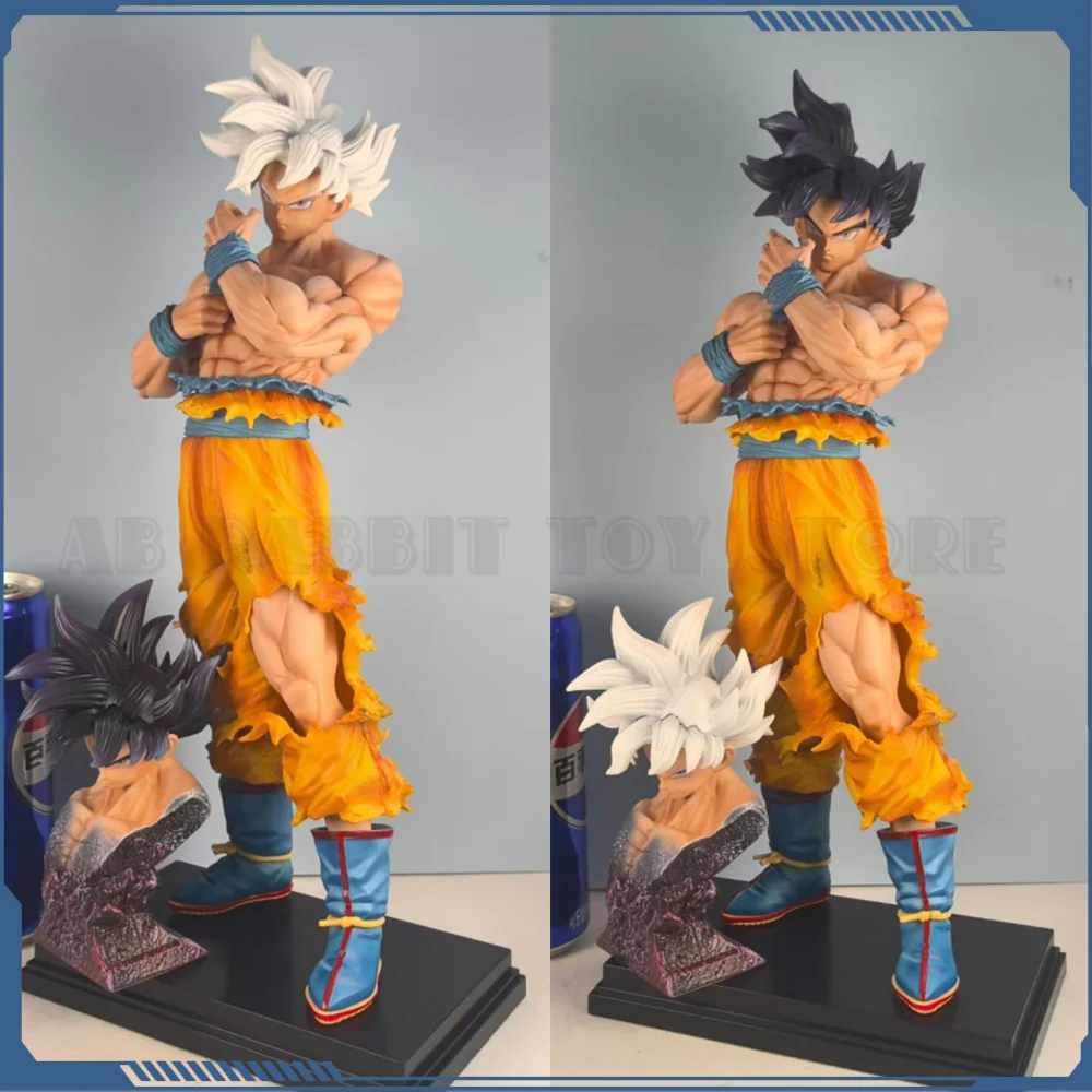 

In Stock 35cm Ck Studio Dragon Ball Anime Figure Ultra Instinct Son Goku ‌Kakarotto Figure 2 Heads Pvc Statue Collection Model
