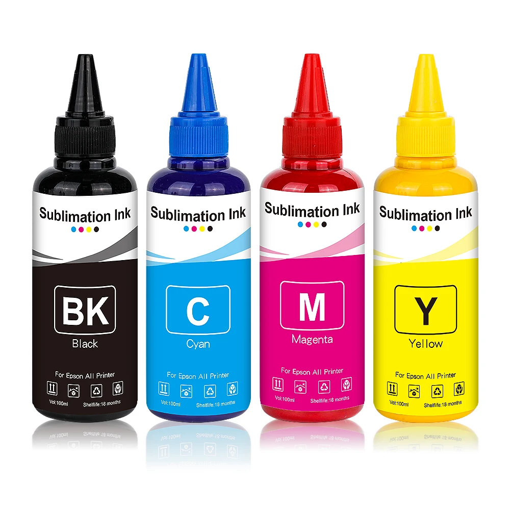 Winnerjet Tusze Sublimacyjne 100ML 4 Kolory/Zestaw Do Drukarek Epson ET-1800 ET-1810 ET-2750 ET-2751 ET-2756 ET-2800 — zdjęcie produktu 7