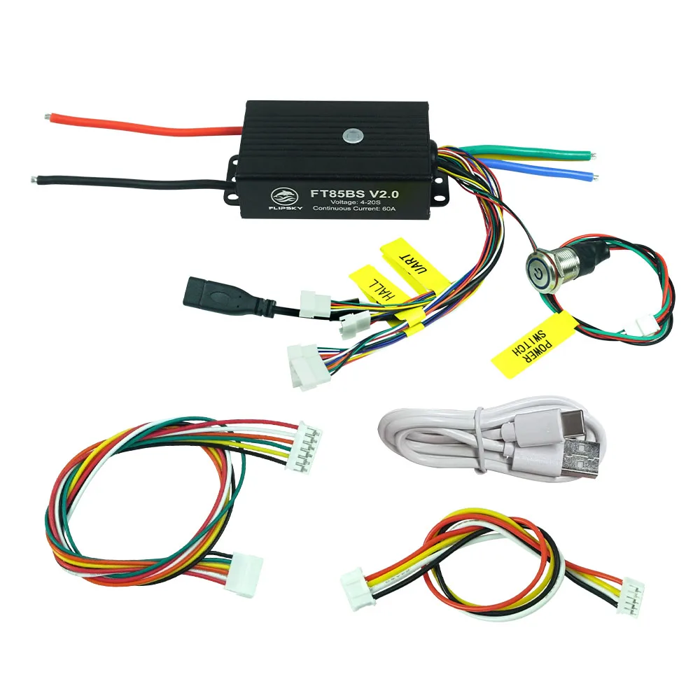 FT85BS V2.0 ESC 4-20S 250A Single Drive PWM Frequen Control For Electric Skateboard Scooter Ebike Speed Controller