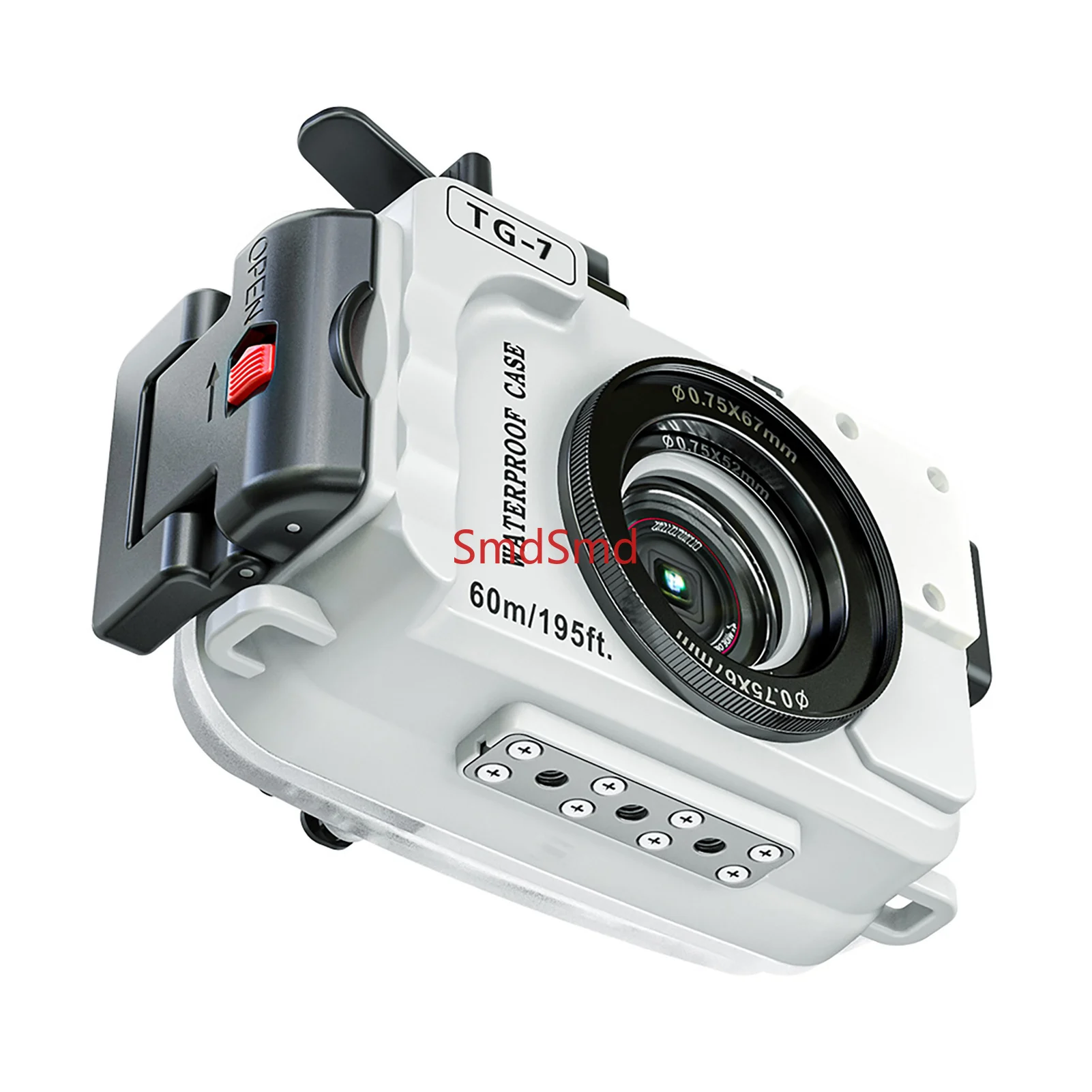 NEW TG7 Camera Waterproof Case Housing Case for Action Camera Underwater 60m/195ft Diving Protective Case 52mm Threaded Interfa