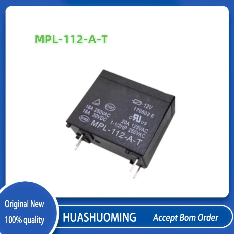 NEW 10PCS/LoT    MPL-112-A-T  MPL-112-A-T-12VDC   MPL-112-A  MPL-112-A-12VDC  MPL 112 A T 4PIN  16A