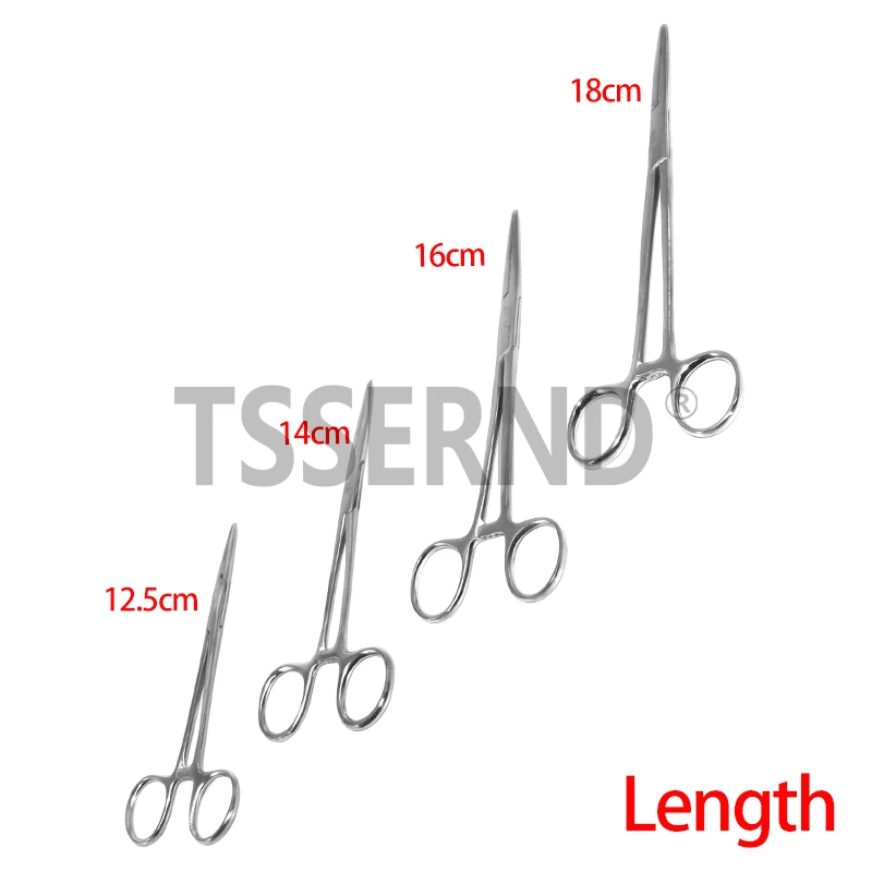 1pcs Stainless Steel Hemostatic Forceps Surgical Forceps Tool Hemostat Locking Clamps Forceps Fishing Pliers Curved/Straight Tip