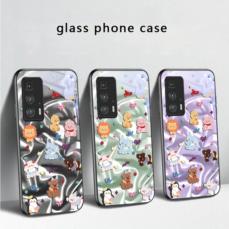 

Rainbow Zoo Childhood For Motorola Moto Edge 20 Lite 30 Pro 40 Neo 50 Ultra G45 G54 G55 G75 G84 G85 GPlay 23 Glass Phone Case