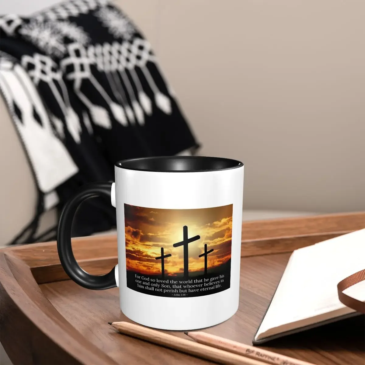 Christ Christian Jesus Cross Mug Funny Ceramic Coffee Cups Tea Mugs Milk Cup Drinkware Gift for Woman Man