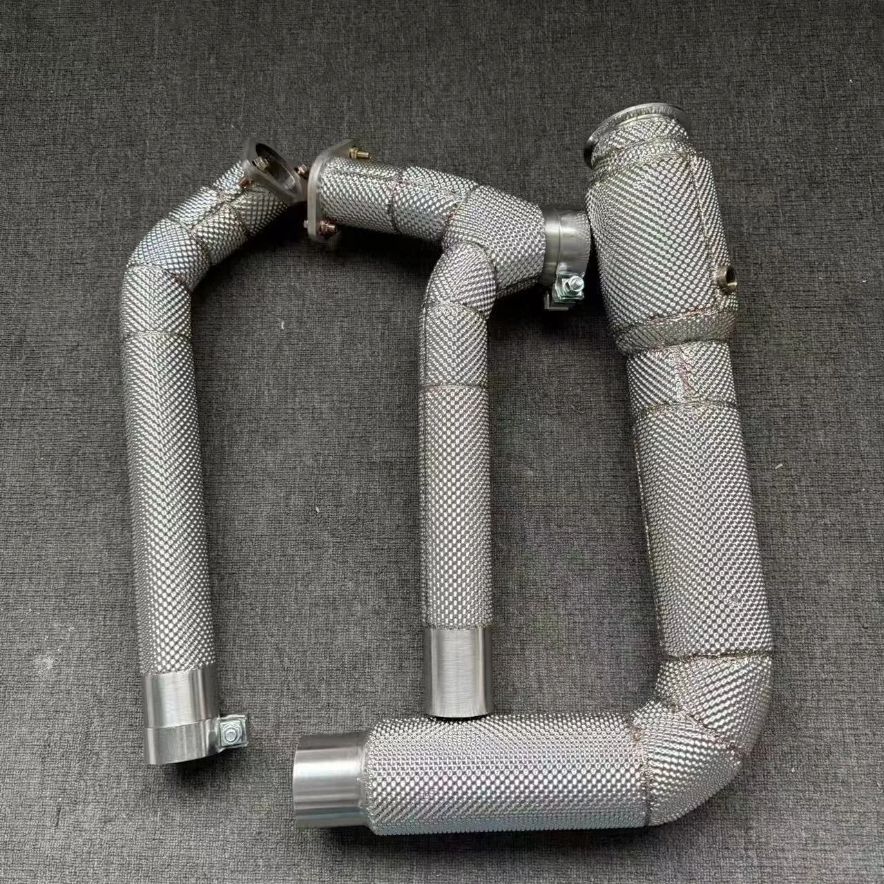 Stainless Steel Exhaust Downpipe With Heat Shield For Porsche 718 Boxster Type Cayman 982 2.0 V4 Turbo