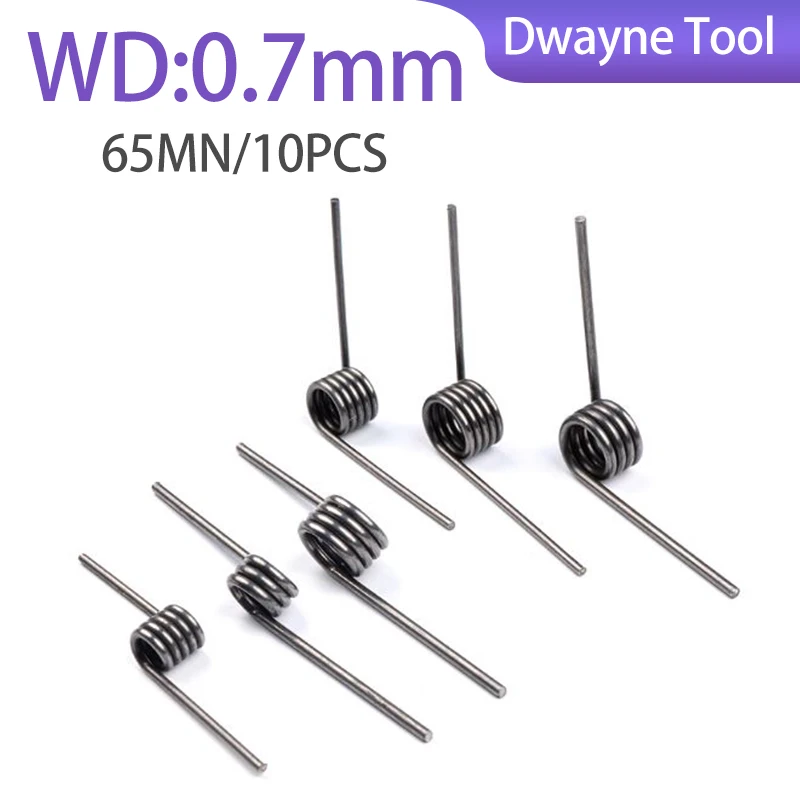 10PCS 0.7mm Spring Steel Micro Torsion Springs-60°90°120°180° Hairpin Coils for Watch Repair,Electronics&Miniature Model Making